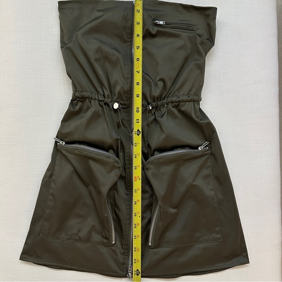 ZARA Olive Green Zip-Up Dress - Picture 14 of 16